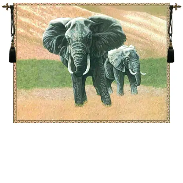 Elephants European Tapestry Wall Hanging