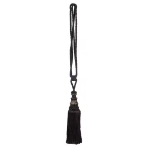 Elegance Black Decorative Tapestry Tassels Pair Min-Max Length 30 Inch