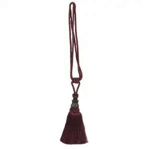 Elegance Burgundy Decorative Tapestry Tassels Pair Min-Max Length 30 Inch