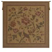 Birds of Paradise With Border European Tapestry Wall Hanging