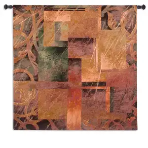Visual Patterns Tapestry Wall Hanging 53x53 Abstract Geometric Decorative Jacquard Woven Wall Art Contemporary Home Decor