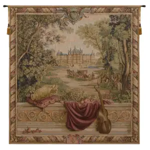 Verdure au Chateau French Tapestry Wall Hanging 58x55 Inch Cotton Jacquard Woven Wall Tapestry