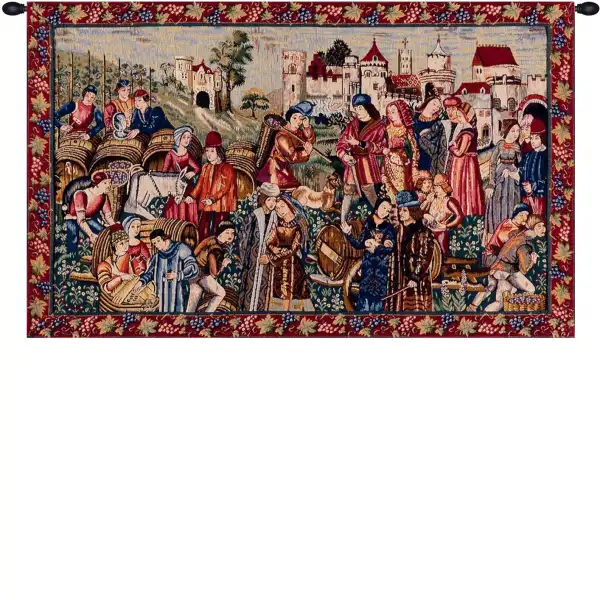 Marche Au Vin I European Tapestry Wall hanging