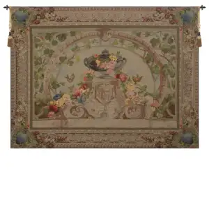 Beauvais French Tapestry Wall Hanging 41 in. x 58 in Floral Verdure Botanical Jacquard Woven Wall Art French Home Decor