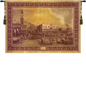 San Marco European Tapestry Wall Hanging 54x36 Inch Cotton Jacquard Woven Wall Tapestry