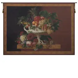 Grecian Urn Fine Art Tapestry 48 in. x 70 in Classical Greek Urn Floral Jacquard Woven Wall Hanging Traditional Decor