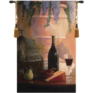 An Elegant Afternoon Gathering Fine Art Tapestry 53x35 Garden Party Victorian Scene Jacquard Woven Wall Hanging Home Decor