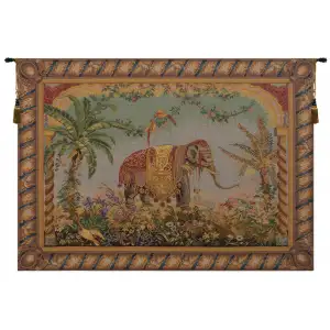 Jean Baptiste Huet Le Elephant Vintage Tapestry Wall Hanging 41 x 58 in