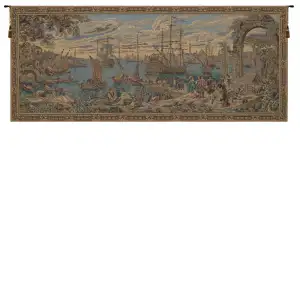 Francesco Guardi The Harbor Decorative Tapestry Wall Hanging 26 x 59 in