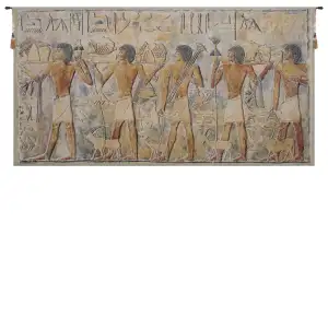 Saqqarah Beige Part 2 Middle Ages Art Tapestry Wall Hanging 29 x 56 in Ancient Egyptian Jacquard Woven Wall Art