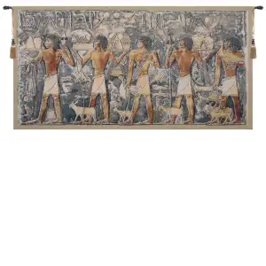 Saqqarah Blue Part 2 Tapestry Wall Hanging 28 x 54 in Ancient Egyptian Historical Jacquard Woven Wall Art
