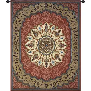 Provence Oriental Tapestry Wall Hanging 63 x 53 in French Landscape Oriental Garden Jacquard Woven Wall Art Home Decor