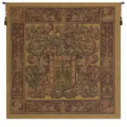 Crest and Fleur European Tapestry Wall Hanging