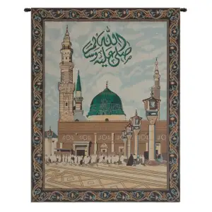 The Mosque European Tapestry Wall Hanging 34x26 Inch Cotton Jacquard Woven Wall Tapestry