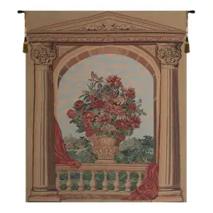 La Terrasse European Tapestry Wall Hanging 63x52 Inch Cotton Jacquard Woven Wall Tapestry