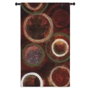 Natures Spheres Tapestry Wallhanging 52x32 Botanical Nature Abstract Jacquard Woven Wall Art Contemporary Home Decor