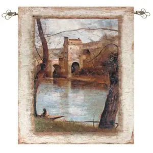 The Bridge Fine Art Tapestry Wall Hanging  42x35 Inch Cotton Jacquard Woven Wall Tapestry