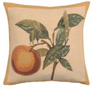 Redoute Orange European Tapestry Pillow Cover 18x18 Inch Cotton Jacquard Woven Cushion Cover