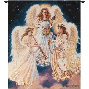 Choir of Angels Fine Art Tapestry Wall Hanging  42x35 Inch Cotton Jacquard Woven Wall Tapestry