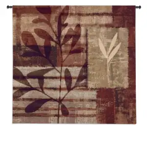 Warm Impressions Tapestry Wall Hanging 44x44 Abstract Decorative Jacquard Woven Wall Art Contemporary Home Decor