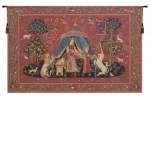 Medieval Desire A Mon Seul Desir Vintage Tapestry Wall Hanging 18 x 28 in
