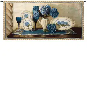 Annabelle's Blossoms Fine Art Tapestry Wall Hanging   23x45 Inch Cotton Jacquard Woven Wall Tapestry