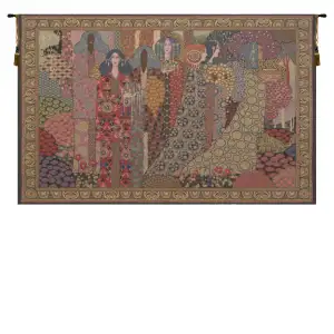 Vittorio Zecchin Aladin Decorative Tapestry Wall Hanging 26 x 34 in Art Deco Oriental Jacquard Woven Wall Art Home Decor - C - H 26" x W 34"