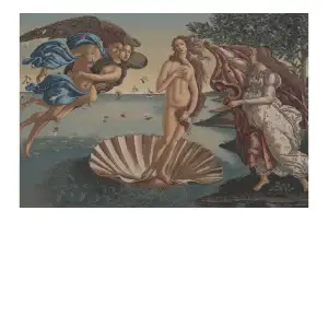 Sandro Botticelli Birth of Venus Vintage Tapestry Wall Hanging 26 x 42 in Renaissance Goddess Classical Jacquard Woven Wall Art