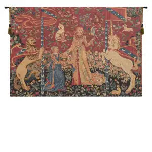 Medieval Taste Le Gout Vintage Tapestry Wall Hanging 54 x 78 in Lady and Unicorn Five Senses Jacquard Woven Wall Art