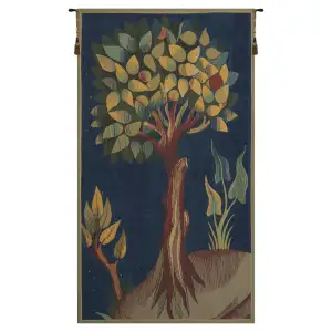 Fruit Tree Arbre Fruitier French Tapestry 46x27 Botanical Fruit Tree Garden Jacquard Woven Wall Hanging French Country Decor