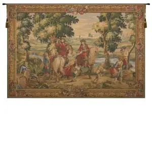 Les Sonneurs du Roi Les Tambours French Tapestry 48x70 Medieval Royal Drummers Musicians Jacquard Woven Wall Hanging Castle Decor