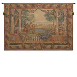 Louis XIV of Versailles French Tapestry 36x54 King Royal Palace Jacquard Woven Wall Hanging French Decor