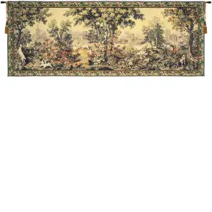 Les Quatre Saisons with Border French Tapestry 60x165 Four Seasons Landscape Jacquard Woven Wall Hanging