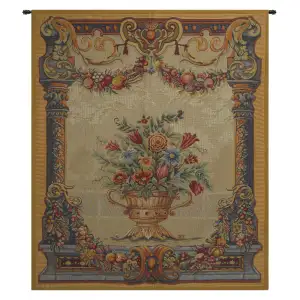 Jardin Beusmesnil French Tapestry Wall Hanging  28x34 Inch Cotton Jacquard Woven Wall Tapestry