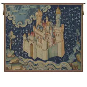 Le Chateau de L'Apocalypse French Tapestry Wall Hanging  27x35 Inch Cotton Jacquard Woven Wall Tapestry