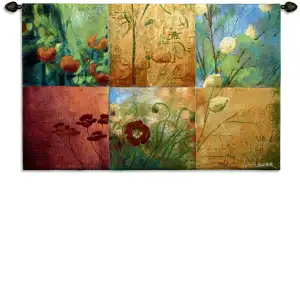 Citrus Garden Botanical Contemporary 33x52 Tapestry Wall Hanging Fruit Floral Jacquard Woven Wall Art Modern Home Decor