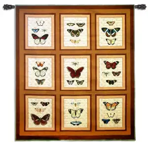 Butterflies Nature 50x44 Tapestry Wall Hanging Butterfly Botanical Floral Jacquard Woven Wall Art Garden Home Decor