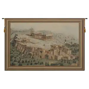 David Roberts Acropolis European Tapestry Wall Hanging 24x38 Inch Cotton Jacquard Woven Wall Tapestry