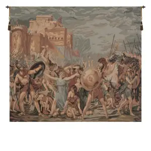 Vintage Sabine (without border) Tapestry Wall Hanging 38 x 52 in Classical Figurative Jacquard Woven Wall Art European Decor