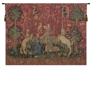 Medieval Taste II Vintage Tapestry Wall Hanging 50 x 68 in Lady Unicorn Jacquard Woven European Decor