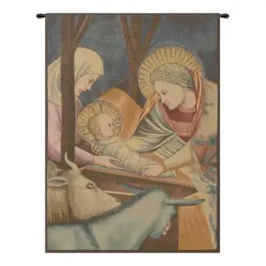 Giotto di Bondone Nativity Giotto Tapestry Wall Hanging 17 x 12 in Religious Christian Jacquard Woven Art