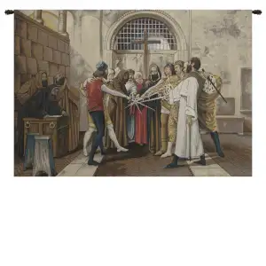 Mose Bianchi Oath Italian Tapestry Wall Hanging 24x34 Inch Cotton Jacquard Woven Wall Tapestry