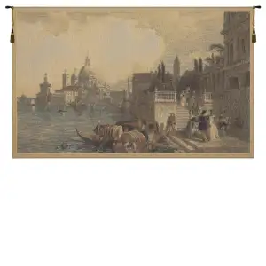 S.M. Della Salute Italian Tapestry Wall Hanging 26x42 Inch Cotton Jacquard Woven Wall Tapestry - B - H 26" x W 42"