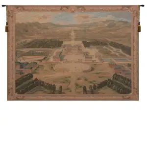 Versailles Castle French Tapestry Wall Hanging 42x58 Inch Cotton Jacquard Woven Wall Tapestry - B - H 42" x W 58"