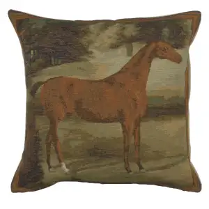 John Boultbee Alezan Horse Tapestry Pillow Cover 19x19 Inch Cotton Jacquard Woven Cushion Cover
