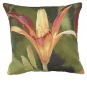 Fleur Orange Fond European Cushion Cover
