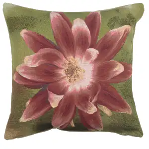Floral Red Star Tapestry Pillow Cover 19x19 Inch Cotton Jacquard Woven Cushion Cover