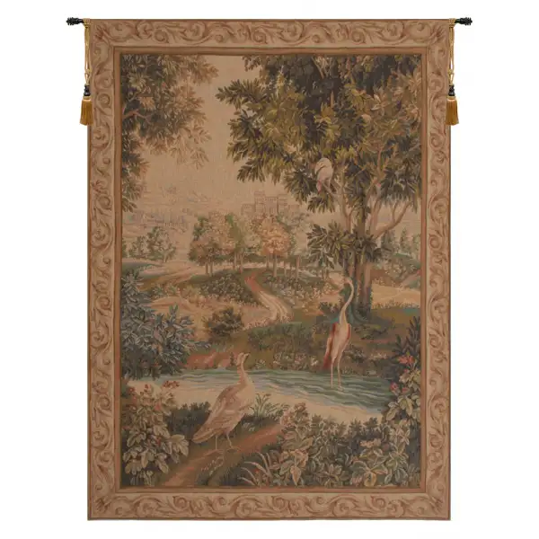Verdure Aux Oiseaux I European Tapestry Wall hanging