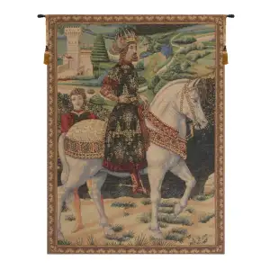 Benozzo Gozzoli Melchior Tapestry Wall Hanging 38 x 28 in Renaissance Religious Jacquard Woven European Art