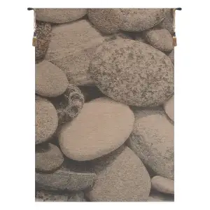Pebbles French Tapestry Wall Hanging 38x28 Inch Cotton Jacquard Woven Wall Tapestry